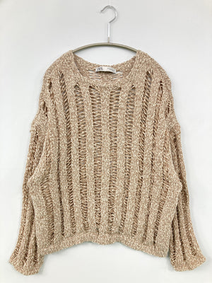 ZARA/ザラ/ニット/セーター/トップス/ベージュ/EUR M/USA M/ MEX 28