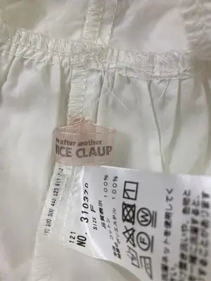 NICE CLAUP/ナイスクラップ/シャツワンピース/ワンピース/ドレス/ホワイト/F