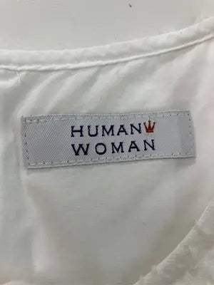 HUMAN WOMAN/ヒューマンウーマン/シャツ/ブラウス/トップス/ホワイト/M