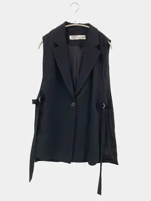 ZARA/ザラ/ベスト/トップス/ブラック/USA S