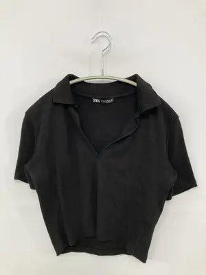ZARA/ザラ/Tシャツ/カットソー/トップス/ブラック/USA M