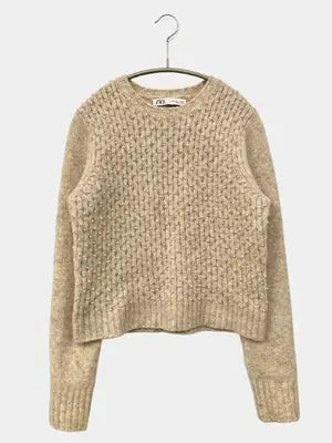 ZARA/ザラ/ニット/セーター/トップス/ベージュ/L