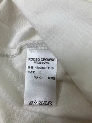RODEO CROWNS/ロデオクラウンズ/Tシャツ/カットソー/トップス/ホワイト/L