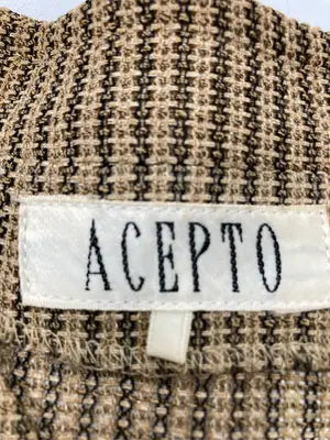 ACEPTO/ノーカラーコート/ジャケット/アウター/ベージュ/11