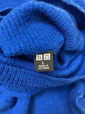 UNIQLO/ユニクロ/ニット/セーター/トップス/ブルー/L