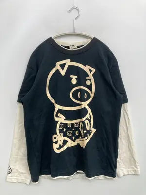 豊天商店/Tシャツ/カットソー/トップス/ブラック/M