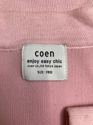 coen/コーエン/カーディガン/ボレロ/トップス/ピンク/FREE