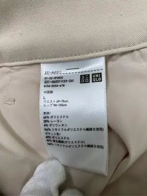 UNIQLO/ユニクロ/スラックス/パンツ/ベージュ/L