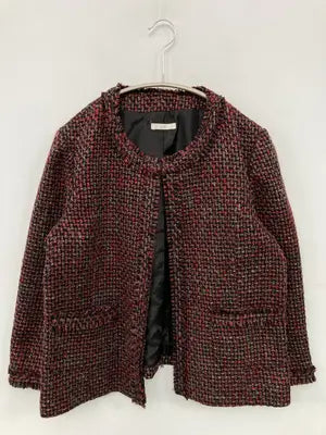 MENU.010/ノーカラージャケット/ジャケット/アウター/レッド/L