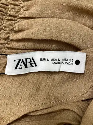 ZARA/ザラ/シャツ/ブラウス/トップス/ベージュ/USA L