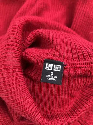 UNIQLO/ユニクロ/ニット/セーター/トップス/レッド/S