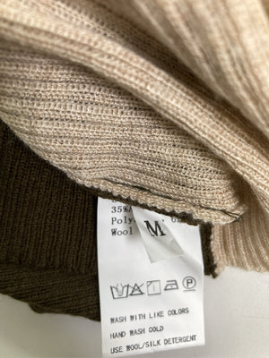 ニット/セーター/トップス/カーキ/M