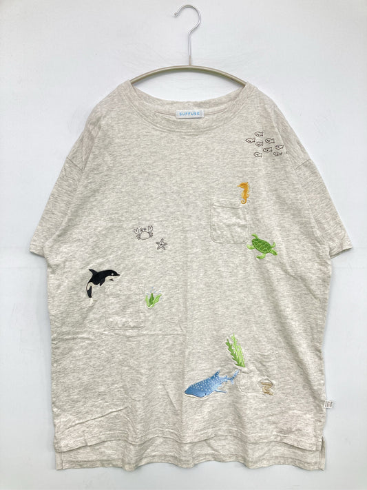 suffuse/Tシャツ/カットソー/トップス/グレー/M