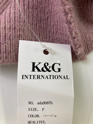 K&G/ニット/セーター/トップス/パープル/F