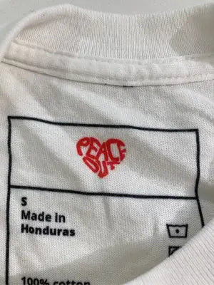 PEACE OUT/Tシャツ/カットソー/トップス/ホワイト/S