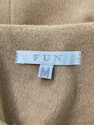 FUN/ファン/ノーカラーコート/ジャケット/アウター/ベージュ/M