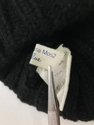 Samansa Mos2 blue/サマンサモスモスブルー/ニットキャップ/ビーニー/帽子/ブラック