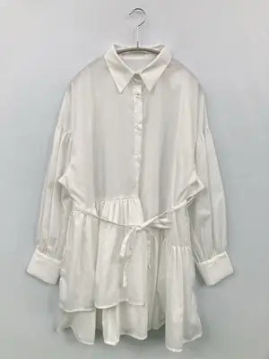 AmbreNeige/アンブルネージュ/シャツワンピース/ワンピース/ドレス/ホワイト/F