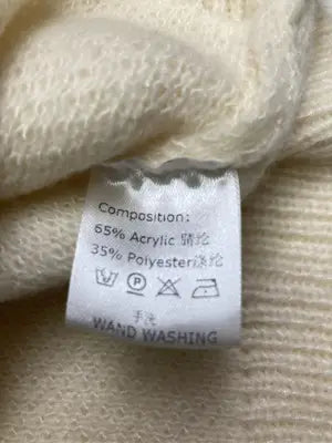 Knit Mix/カーディガン/ボレロ/トップス/アイボリー/3XL