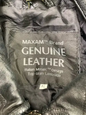 GENUINE LEATHER/レザージャケット/ジャケット/アウター/ブラック/XL