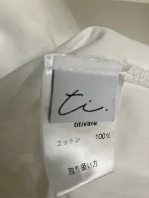 titivate/ティティベイト/シャツ/ブラウス/トップス/ホワイト