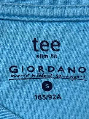 GIORDANO/ジョルダーノ/Tシャツ/カットソー/トップス/スカイブルー/S