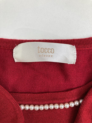 tocco/トッコ/ニット/セーター/トップス/レッド/M