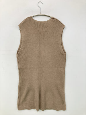 ノースリーブ/トップス/ベージュ