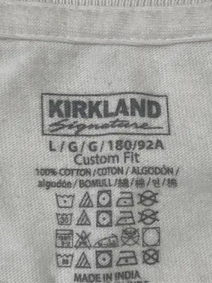 KIRKLAND Signature/カークランドシグネチャー/Tシャツ/カットソー/トップス/ホワイト/L
