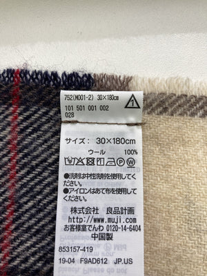 無印良品/ムジルシリョウヒン/マフラー/ファッション雑貨/アイボリー/30X180cm
