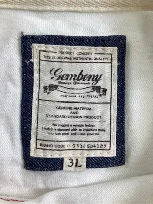 Gembony/Tシャツ/カットソー/トップス/ホワイト/3L