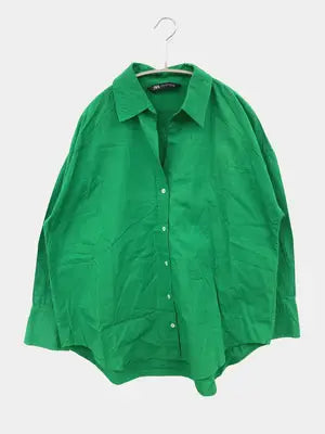 ZARA/ザラ/シャツ/ブラウス/トップス/グリーン/USA M