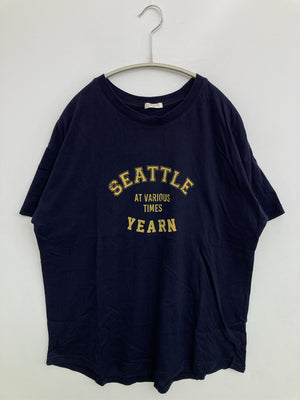GLACIER/グラシア/Tシャツ/カットソー/トップス/ネイビー/LL