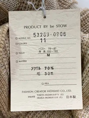 be STOW/ニット/セーター/トップス/ベージュ/M
