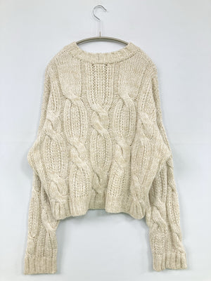 ニット/セーター/トップス/アイボリー/M