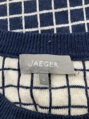 JAEGER/イェーガー/ニット/セーター/トップス/ネイビー/S