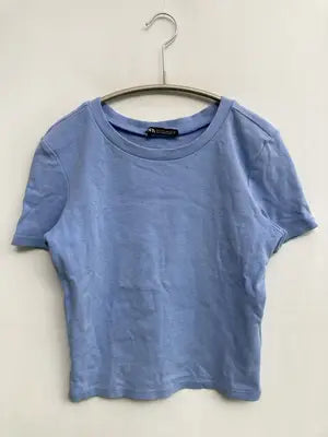 ZARA/ザラ/Tシャツ/カットソー/トップス/スカイブルー/USA S