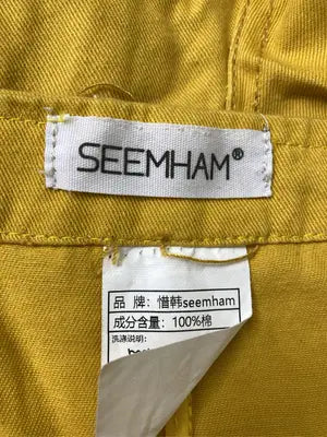 SEEMHAM/サロペット/オーバーオール/オールインワン・サロペット/イエロー/L