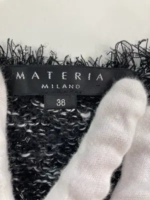 MATERIA MILANO/ノーカラージャケット/ジャケット/アウター/ブラック/38