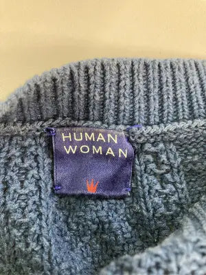 HUMAN WOMAN/ヒューマンウーマン/ニット/セーター/トップス/ブルー/M
