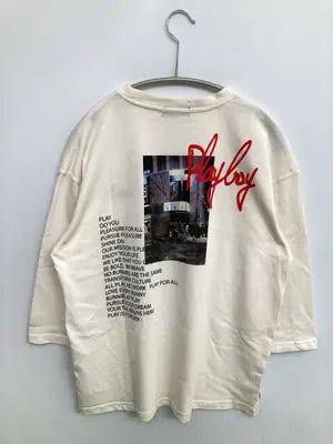 PLAYBOY/プレイボーイ/Tシャツ/カットソー/トップス/ホワイト/M