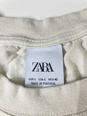 ZARA/ザラ/Tシャツ/カットソー/トップス/ベージュ/EUR L/USA L/MEX 42