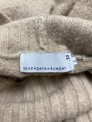 SEVENDAYS=SUNDAY/セブンデイズサンデイ/ニット/セーター/トップス/ベージュ/L