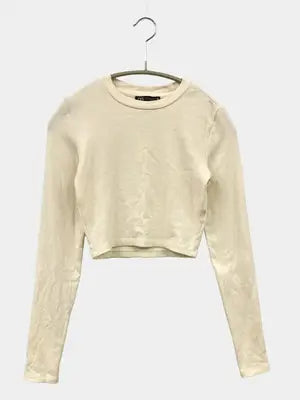 ZARA/ザラ/Tシャツ/カットソー/トップス/アイボリー/USA S