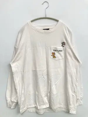 TOM and JERRY/トムアンドジェリー/Tシャツ/カットソー/トップス/ホワイト