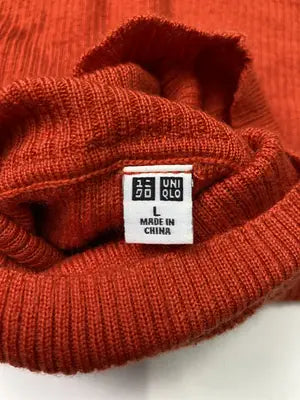 UNIQLO/ユニクロ/ニット/セーター/トップス/オレンジ/L