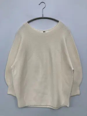UNIQLO/ユニクロ/ニット/セーター/トップス/アイボリー/L