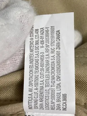 ZARA/ザラ/チノパンツ/パンツ/ベージュ/USA 32 EUR 42