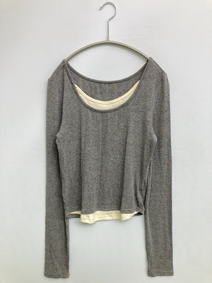 Tシャツ/カットソー/トップス/グレー/M