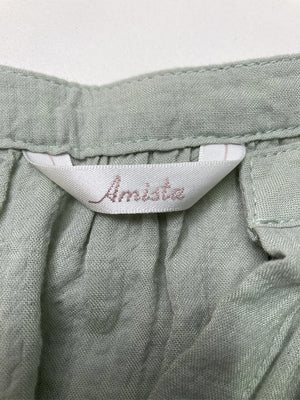 Amista/アミスタ/シャツワンピース/ワンピース/ドレス/ライトグリーン/M  バスト79～87　　身長154～162